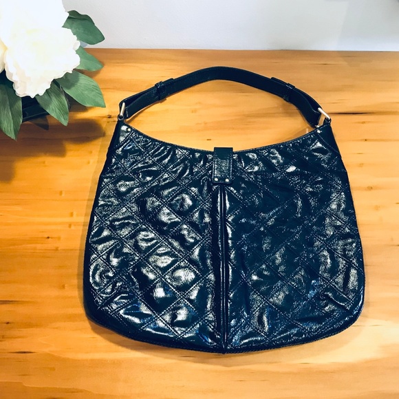 J. Crew quilted leather hobo in Navy Blue - Picture 2 of 10